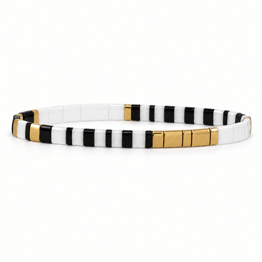 Zebra Miyuki-armband