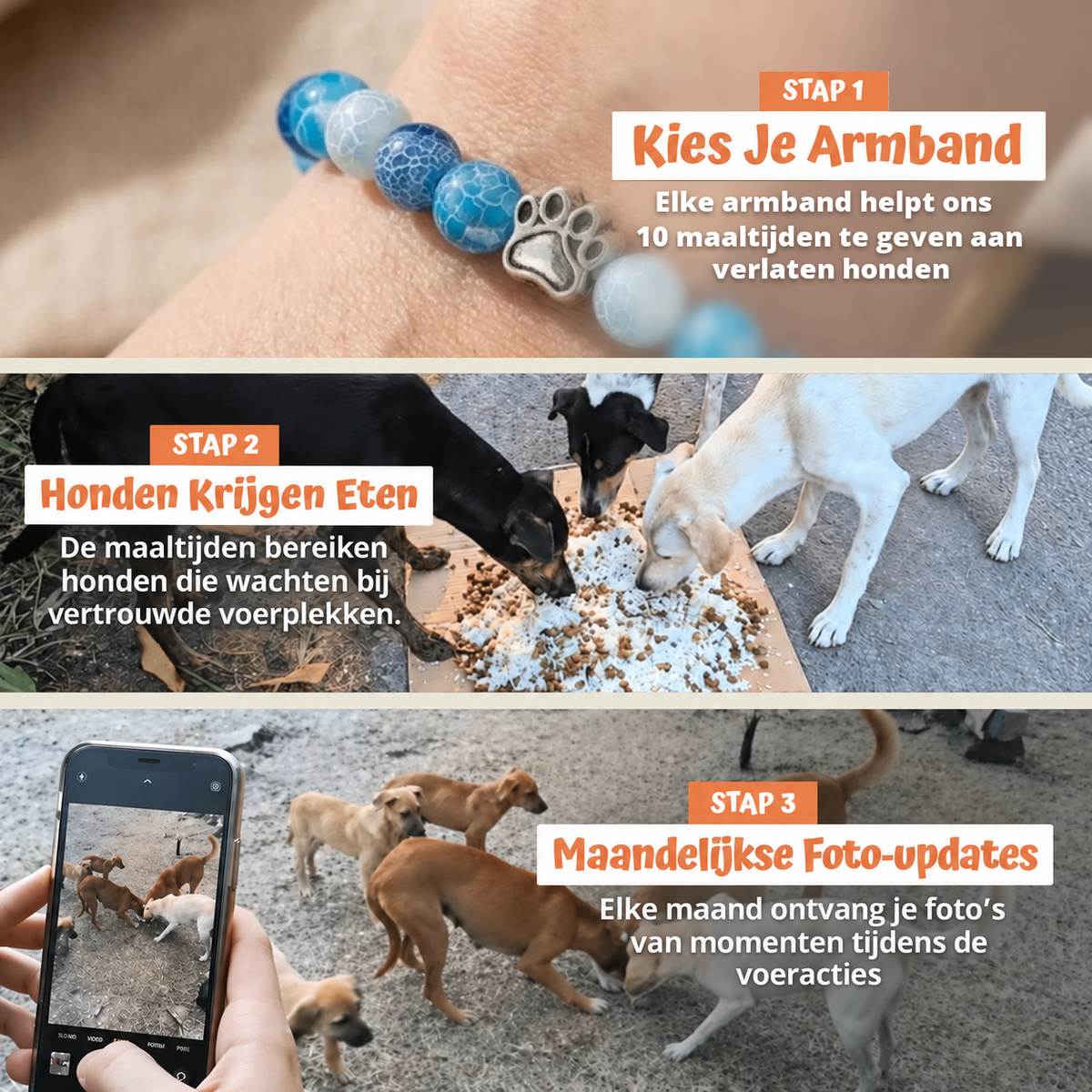 In drie stappen