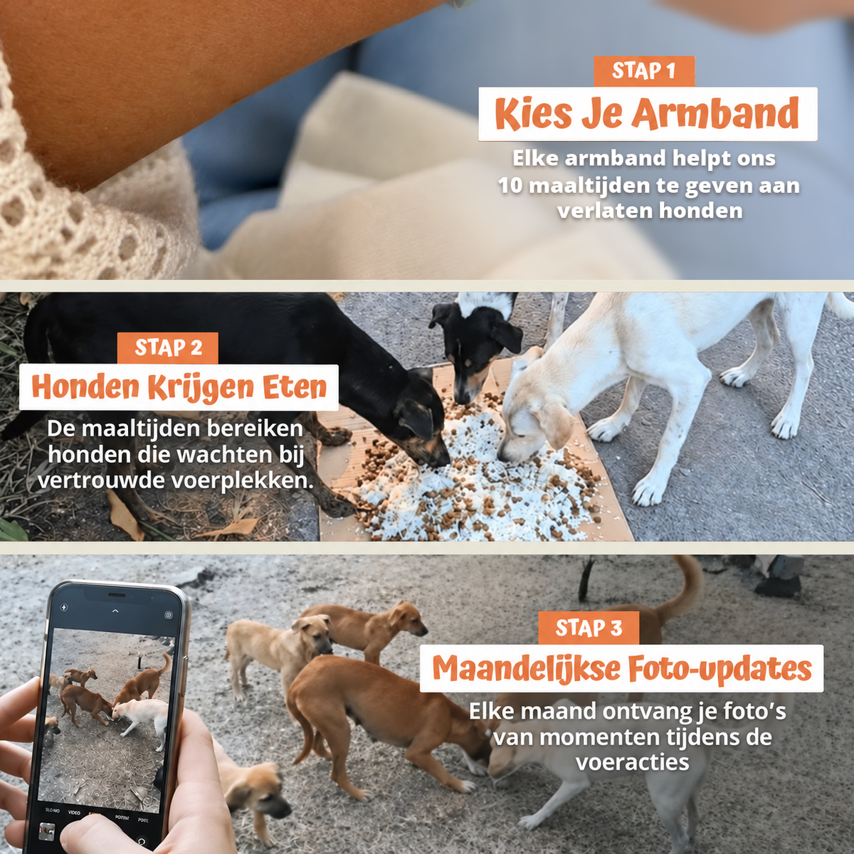 In drie stappen