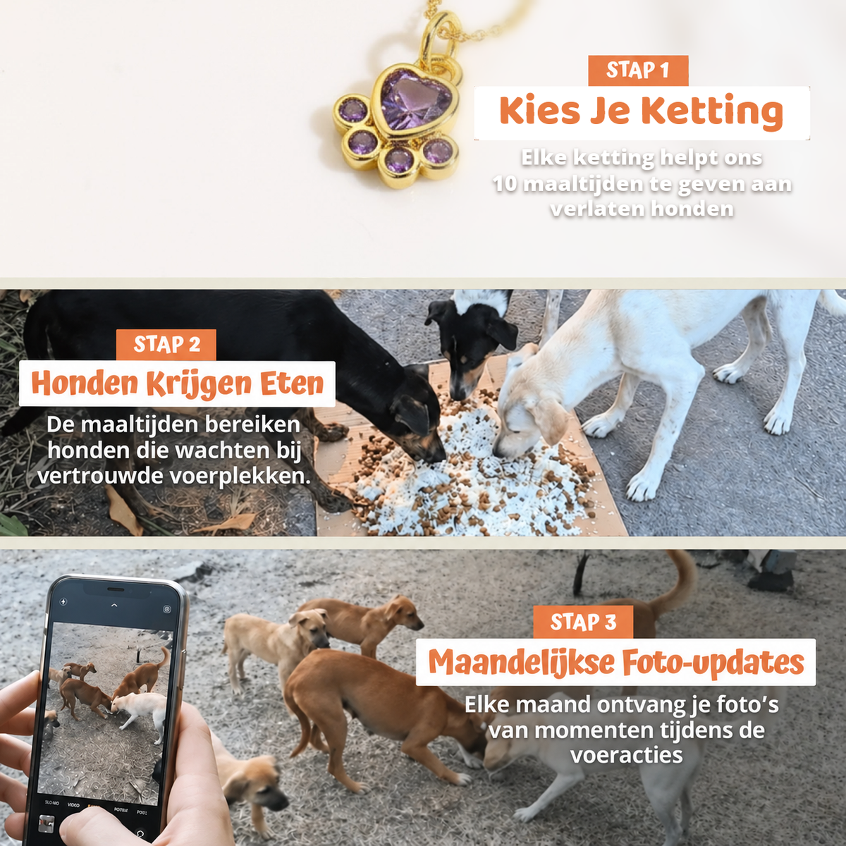In drie stappen