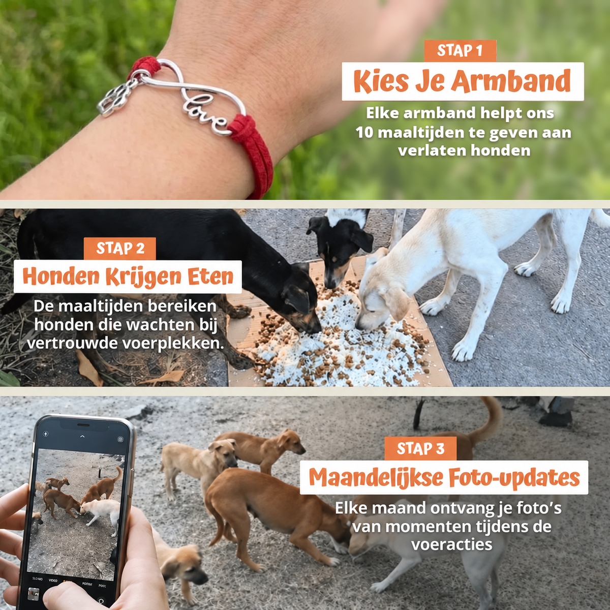 In drie stappen