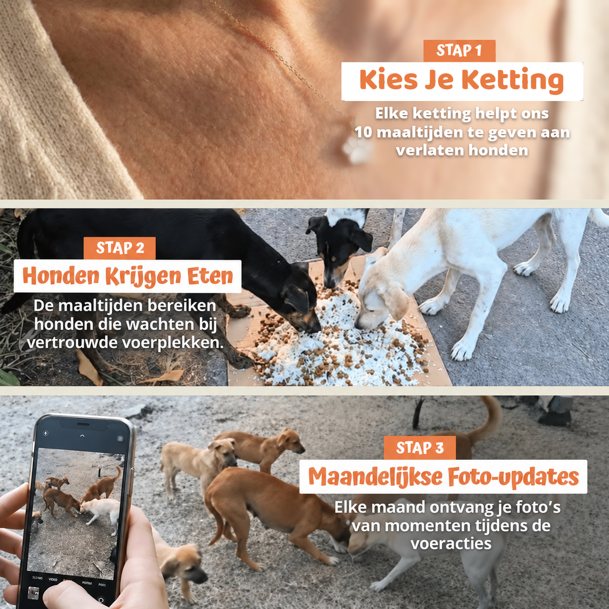 In drie stappen