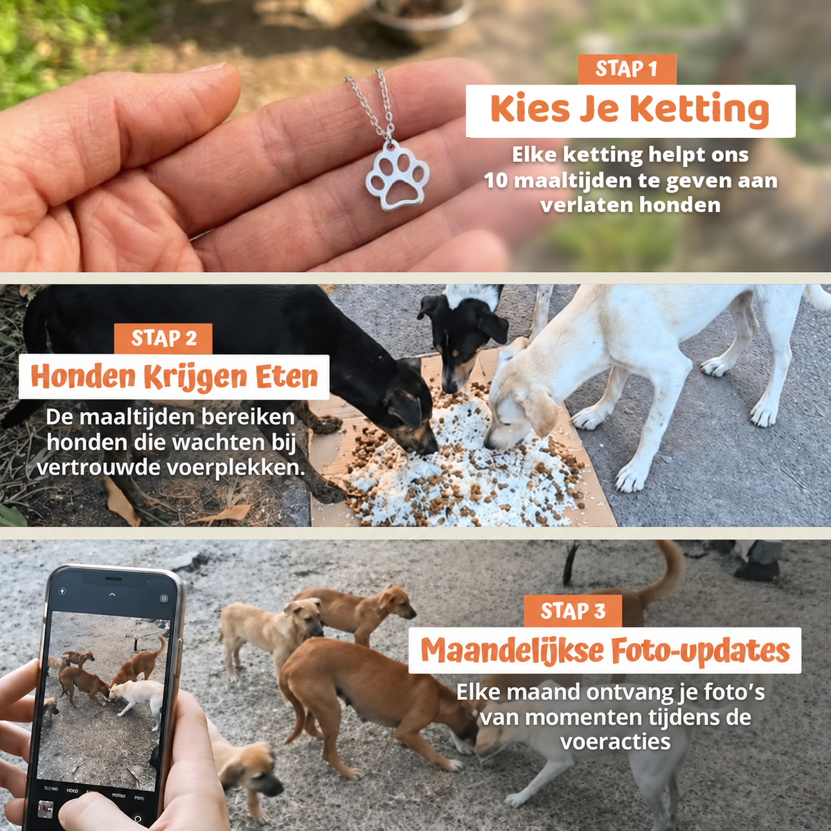 In drie stappen
