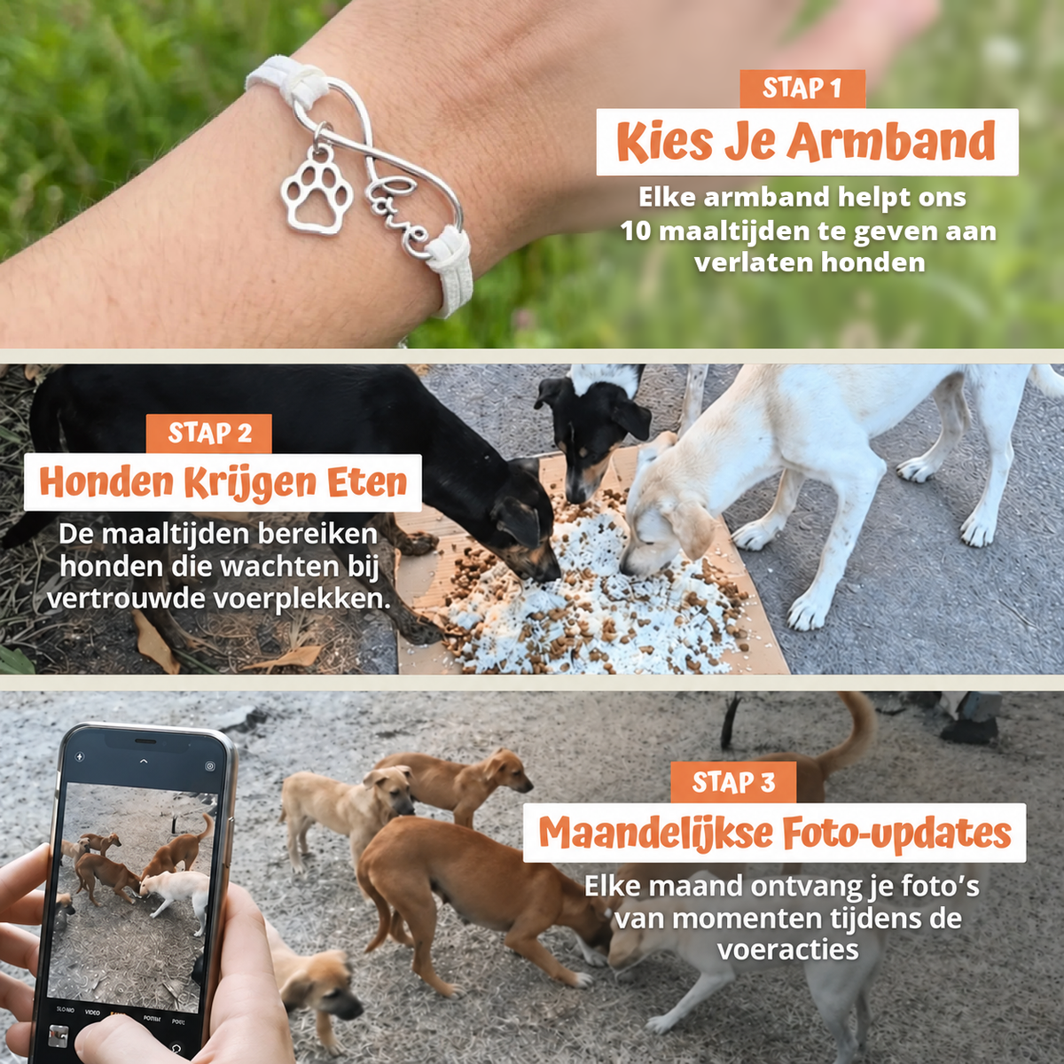 In drie stappen