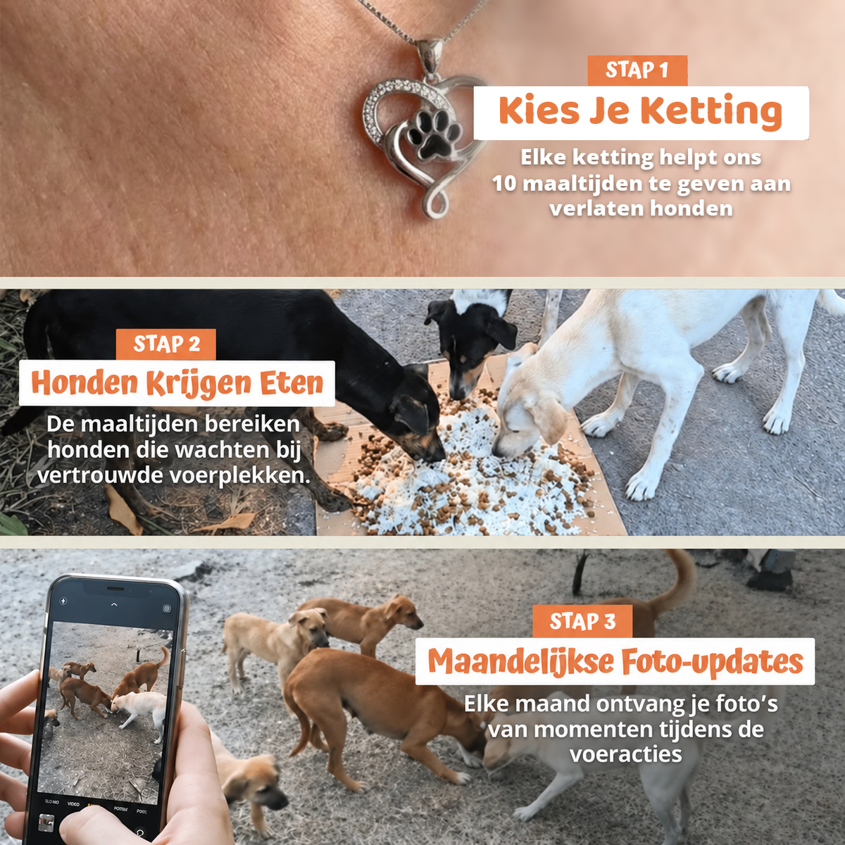 In drie stappen