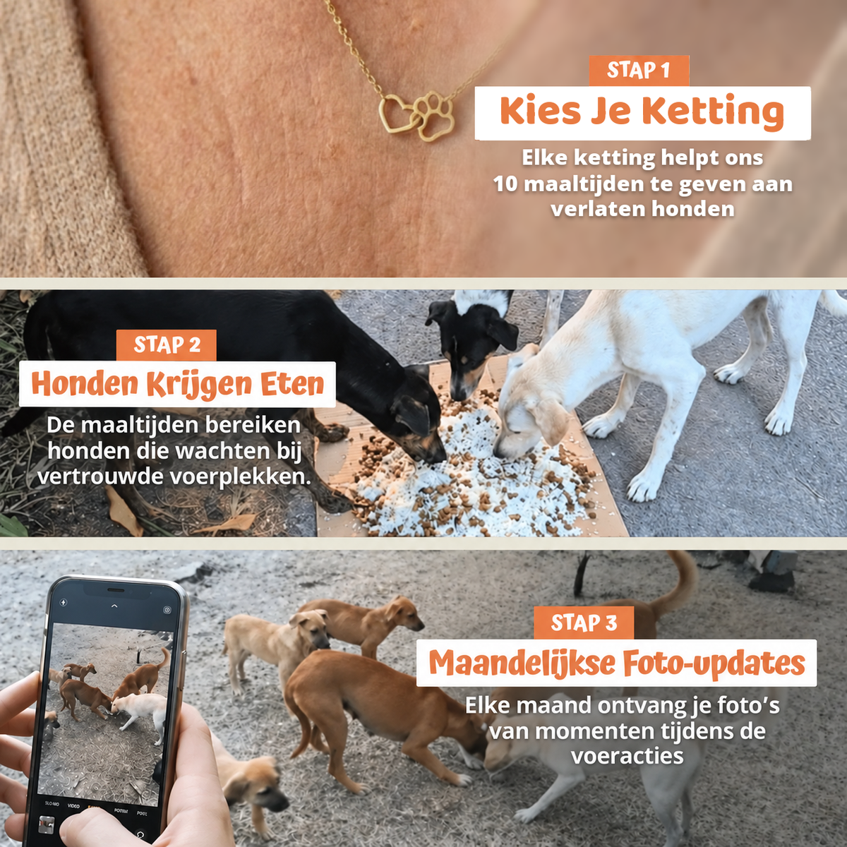 In drie stappen