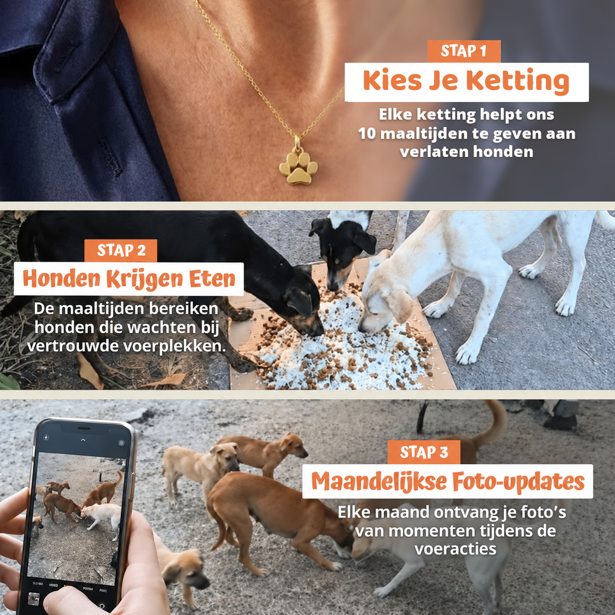 In drie stappen