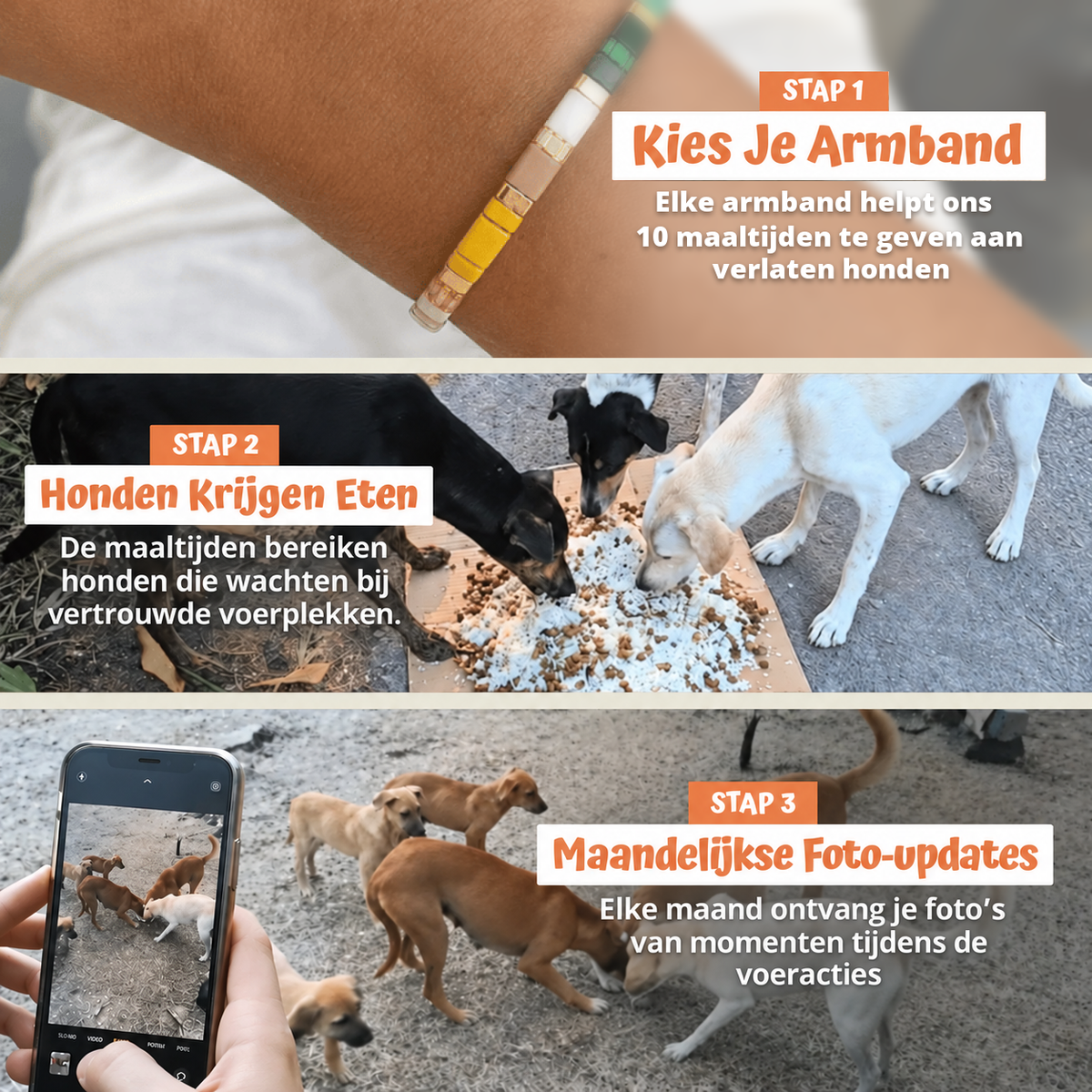 In drie stappen