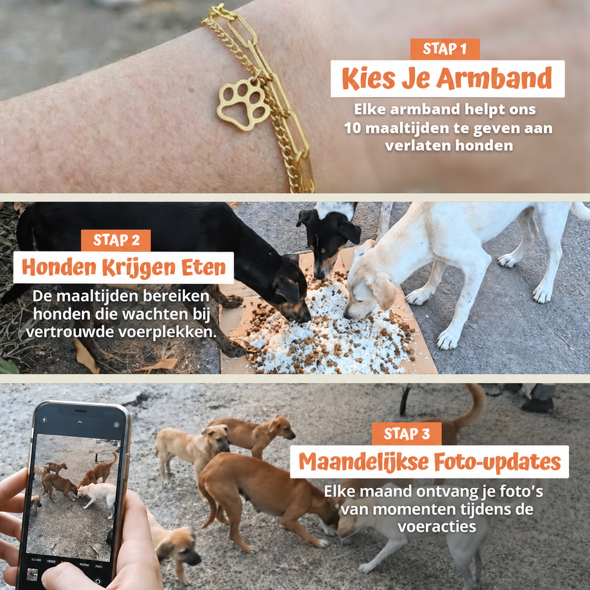 In drie stappen