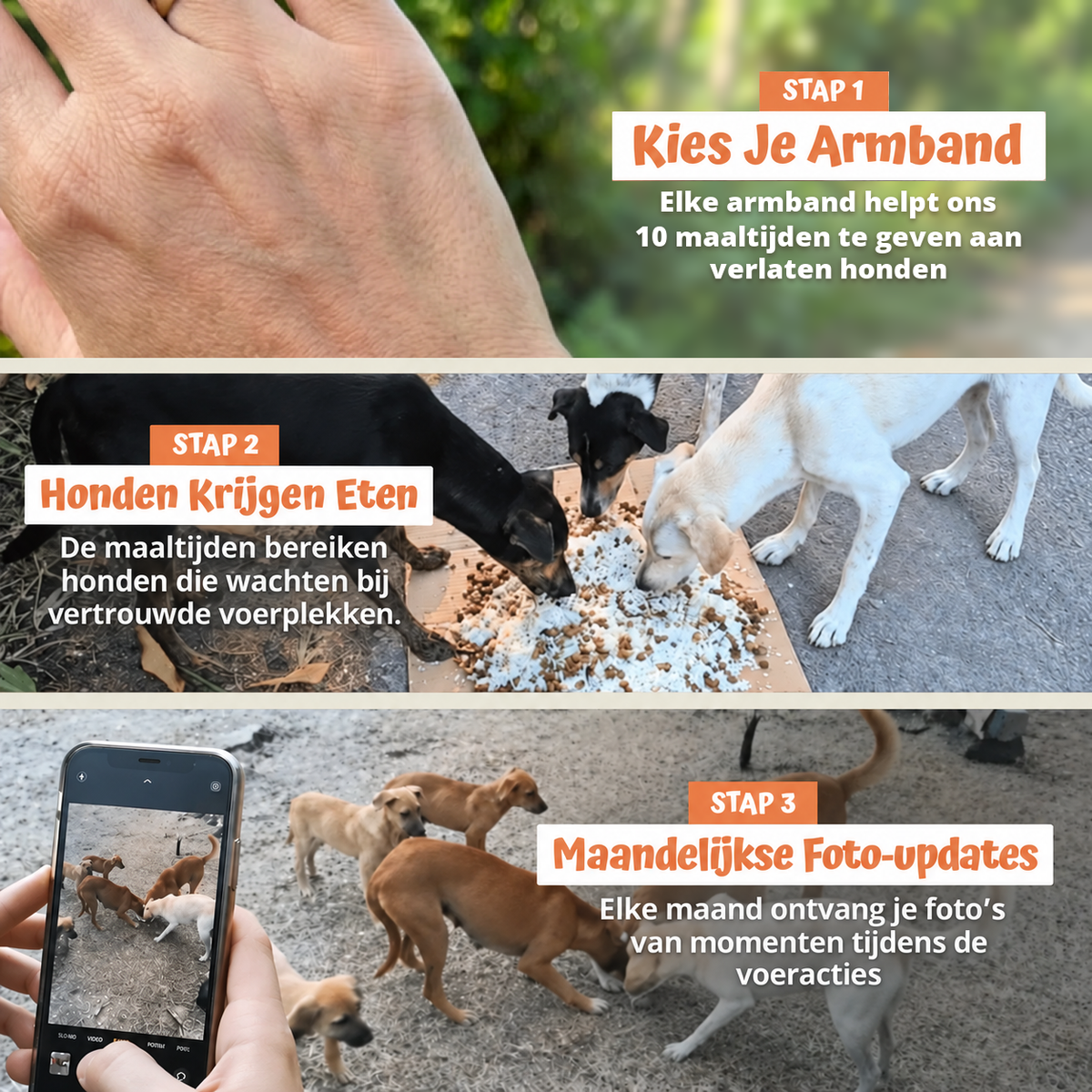 In drie stappen