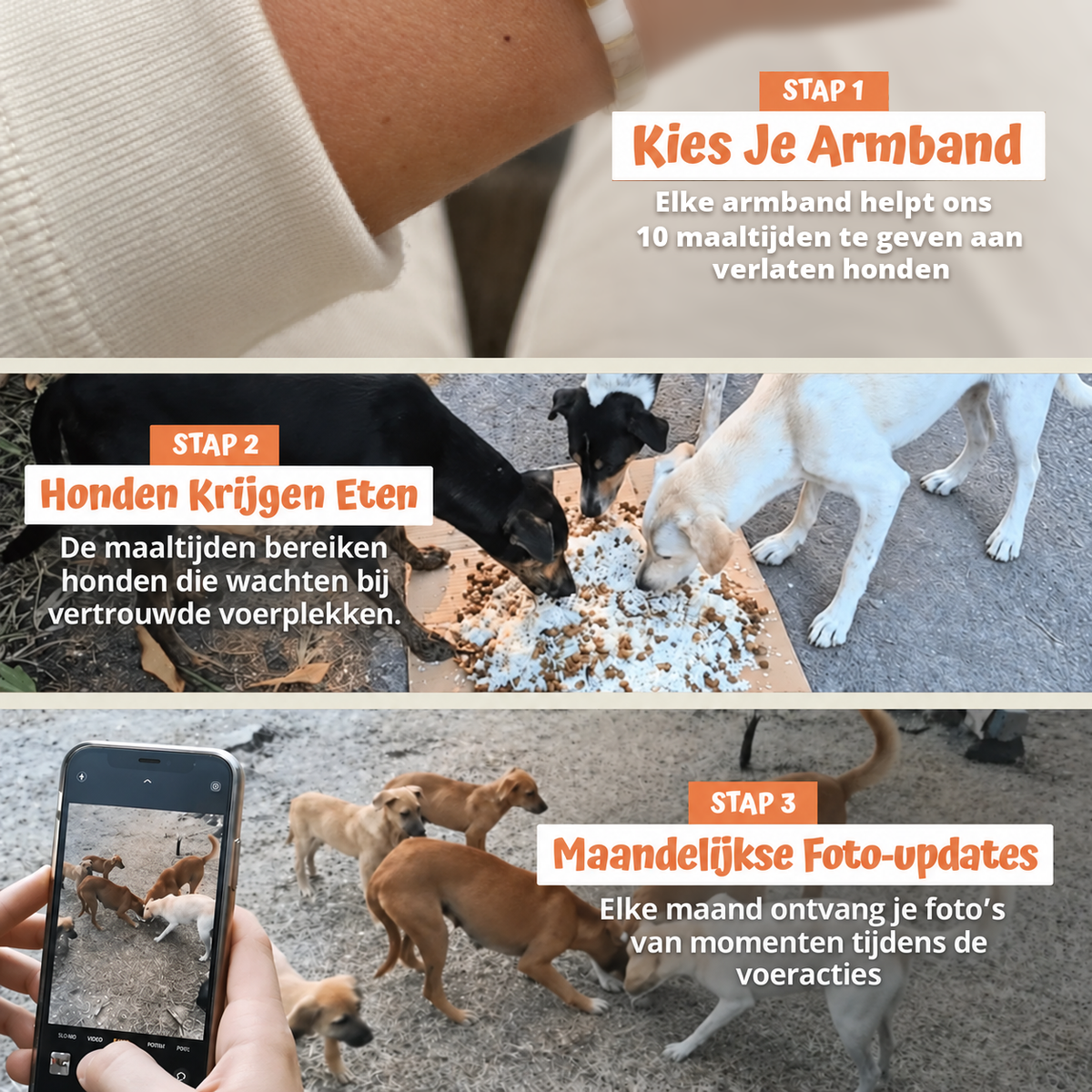 In drie stappen