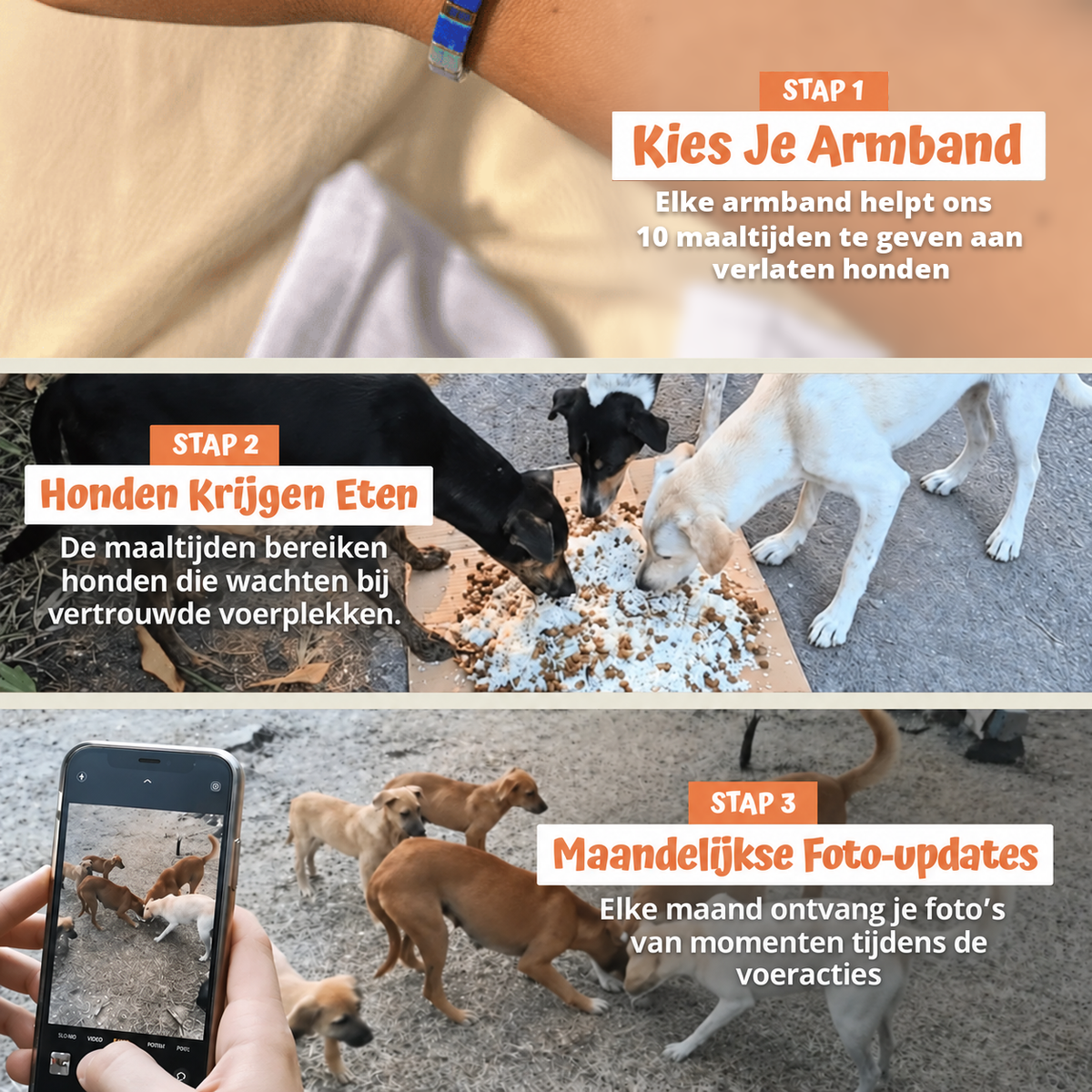 In drie stappen
