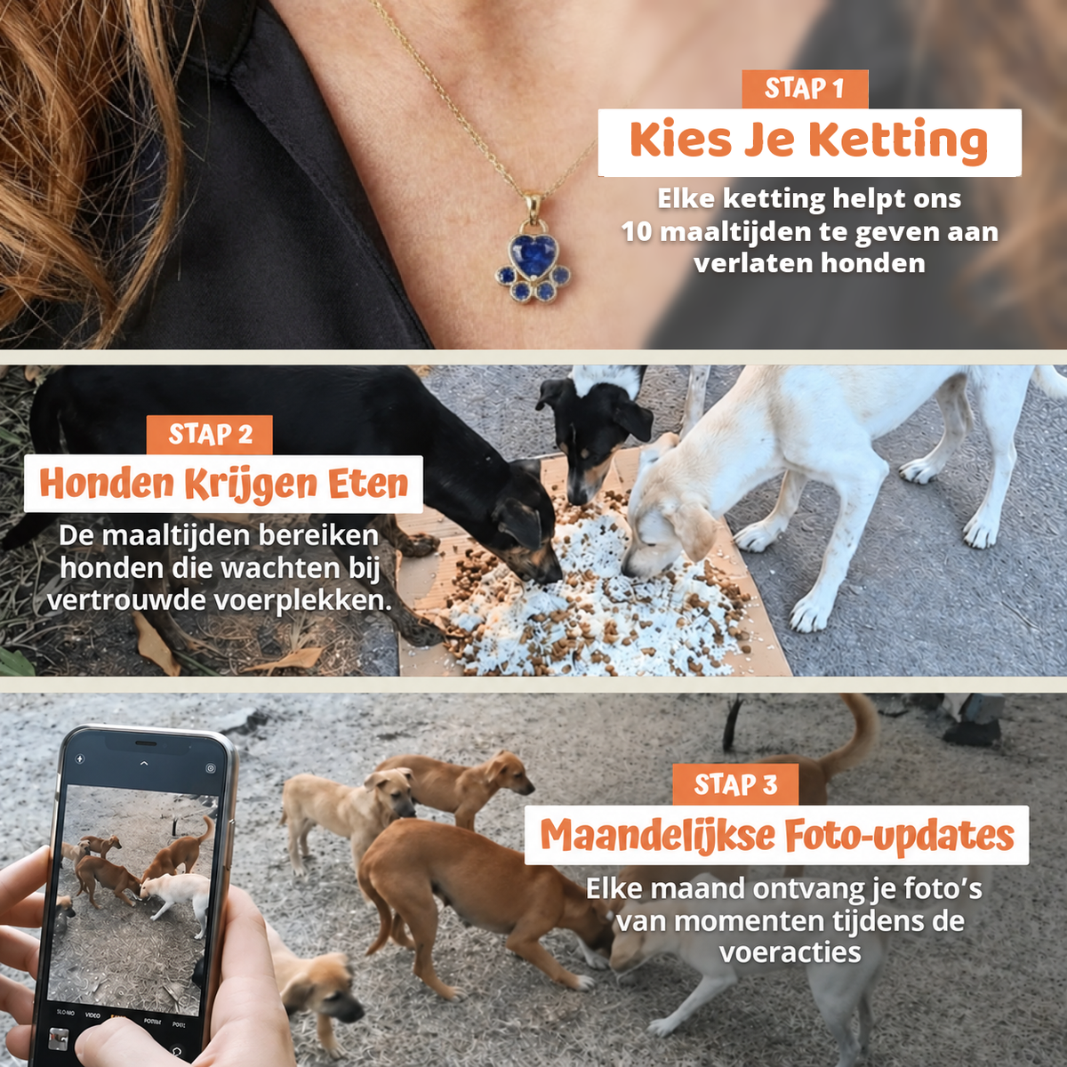 In drie stappen
