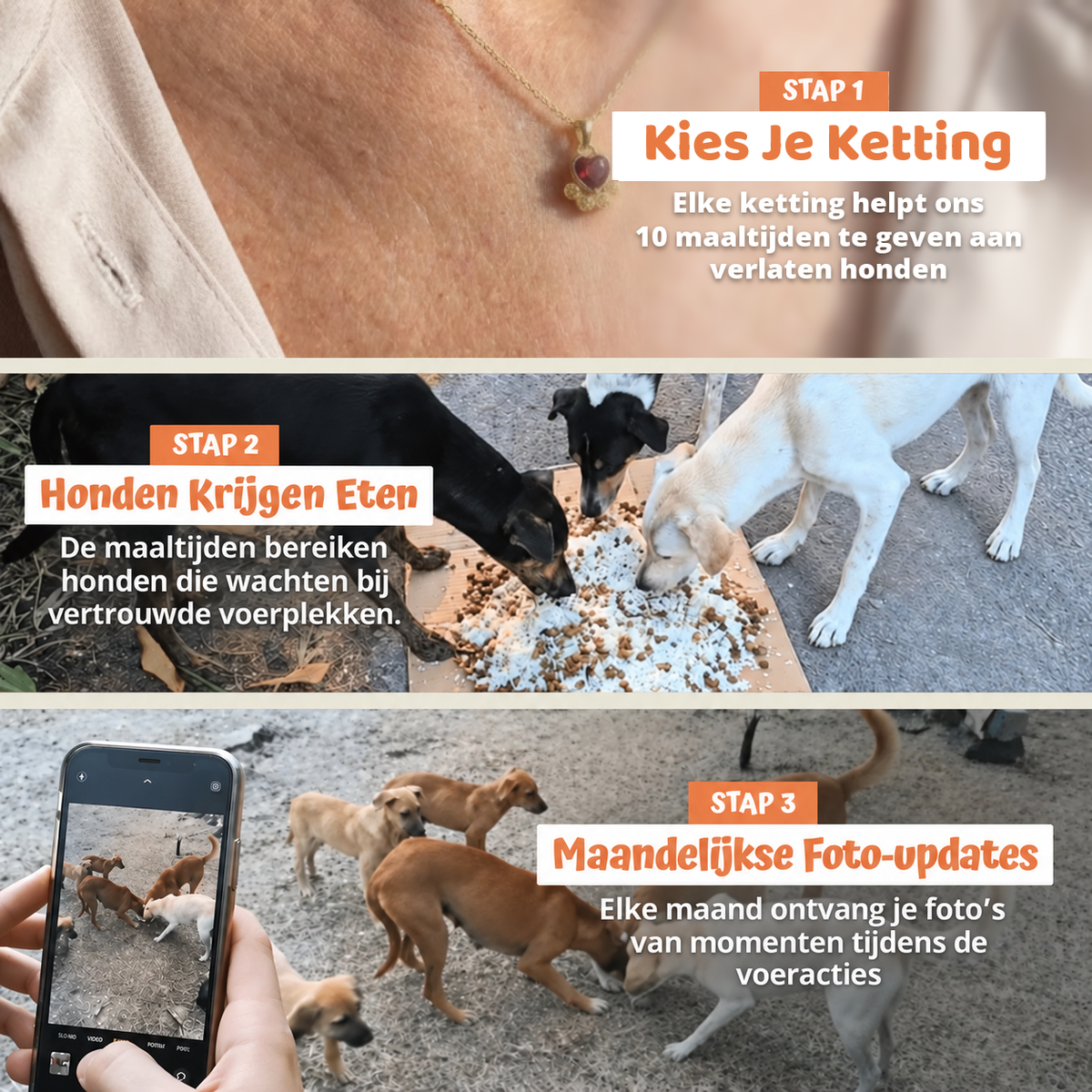 In drie stappen