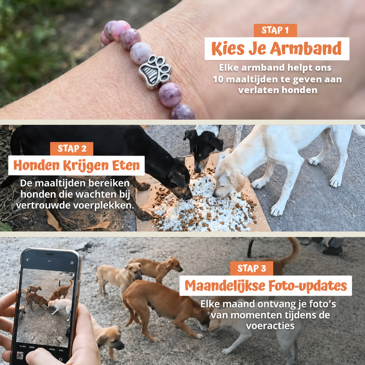 In drie stappen