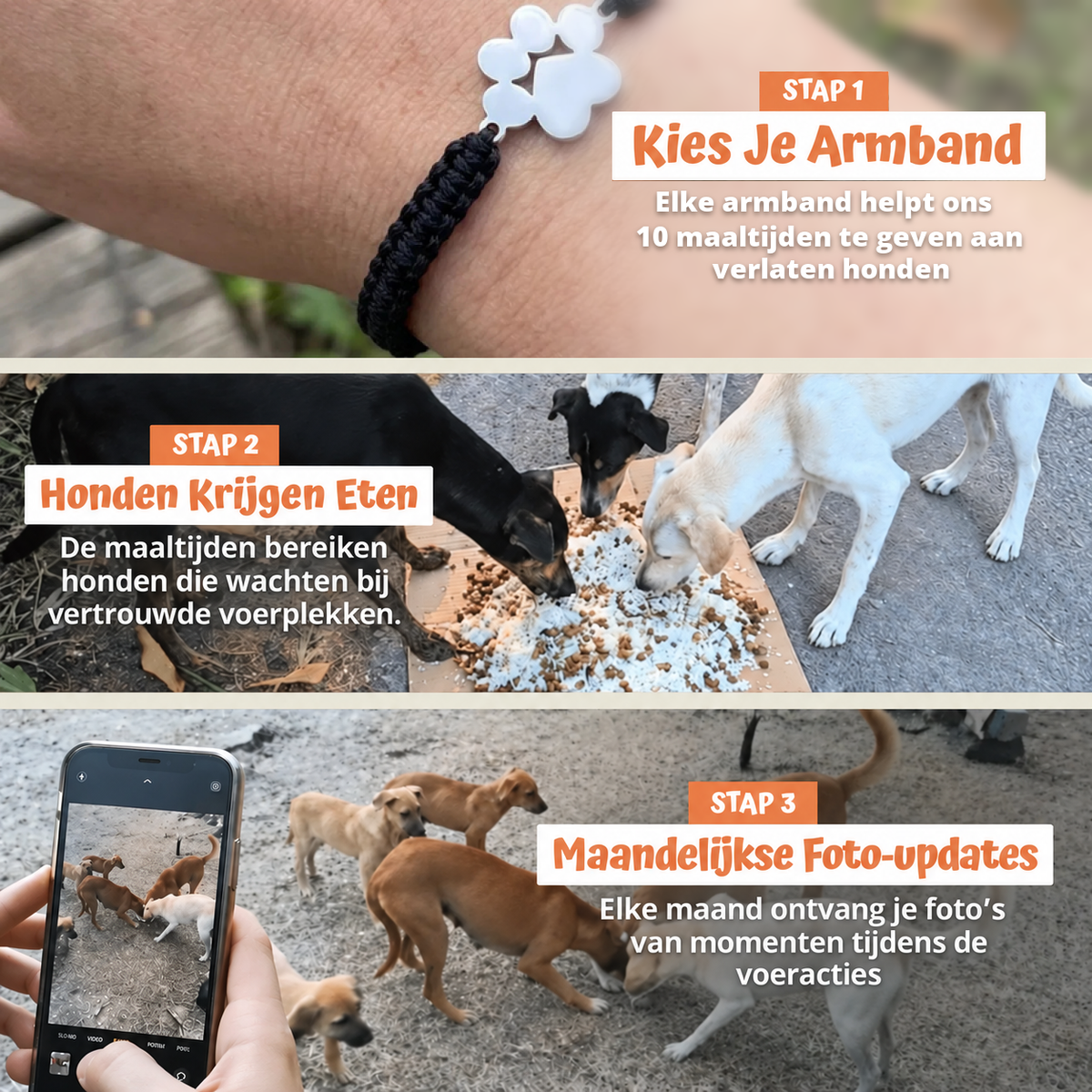 In drie stappen