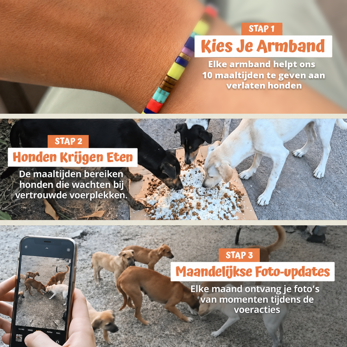 In drie stappen