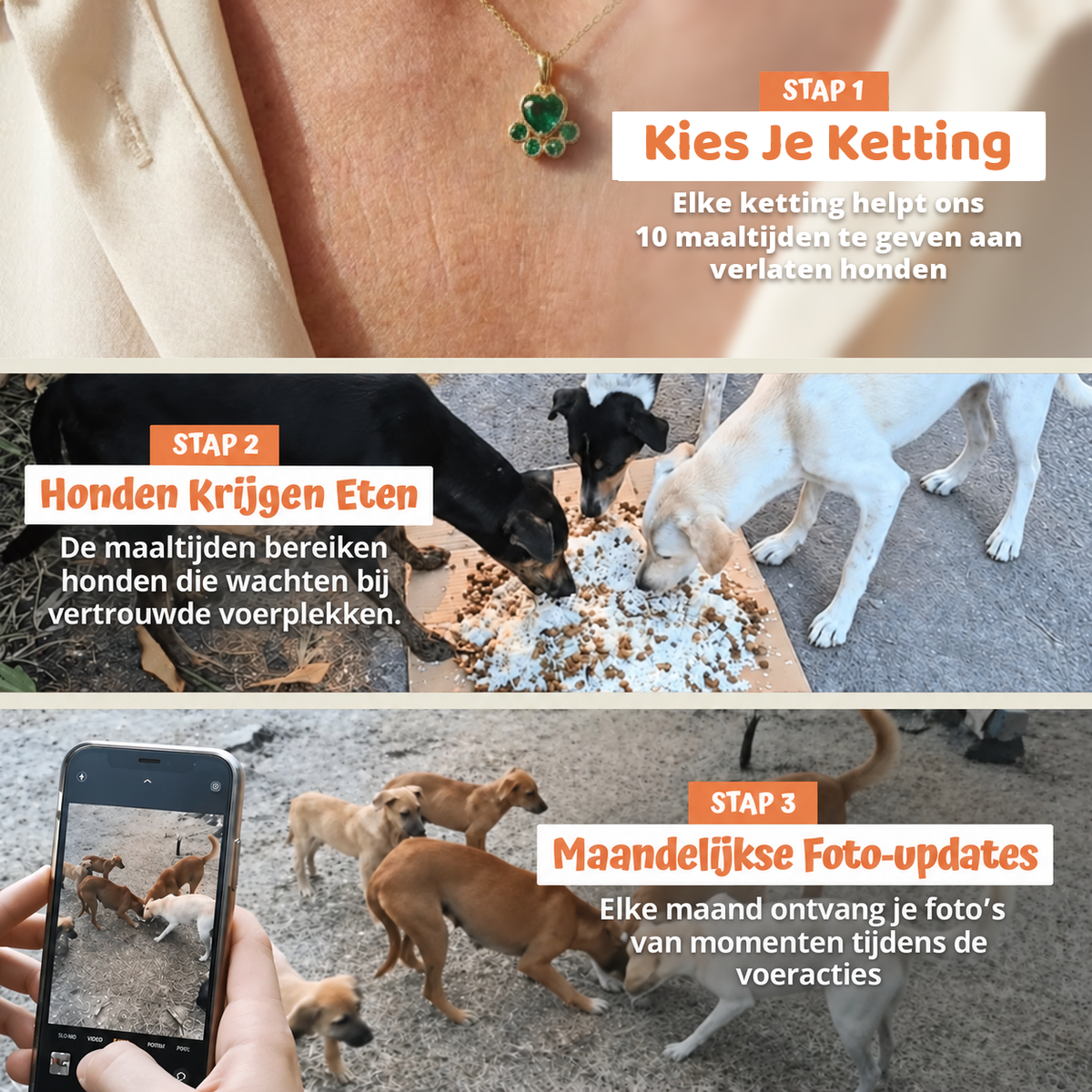 In drie stappen