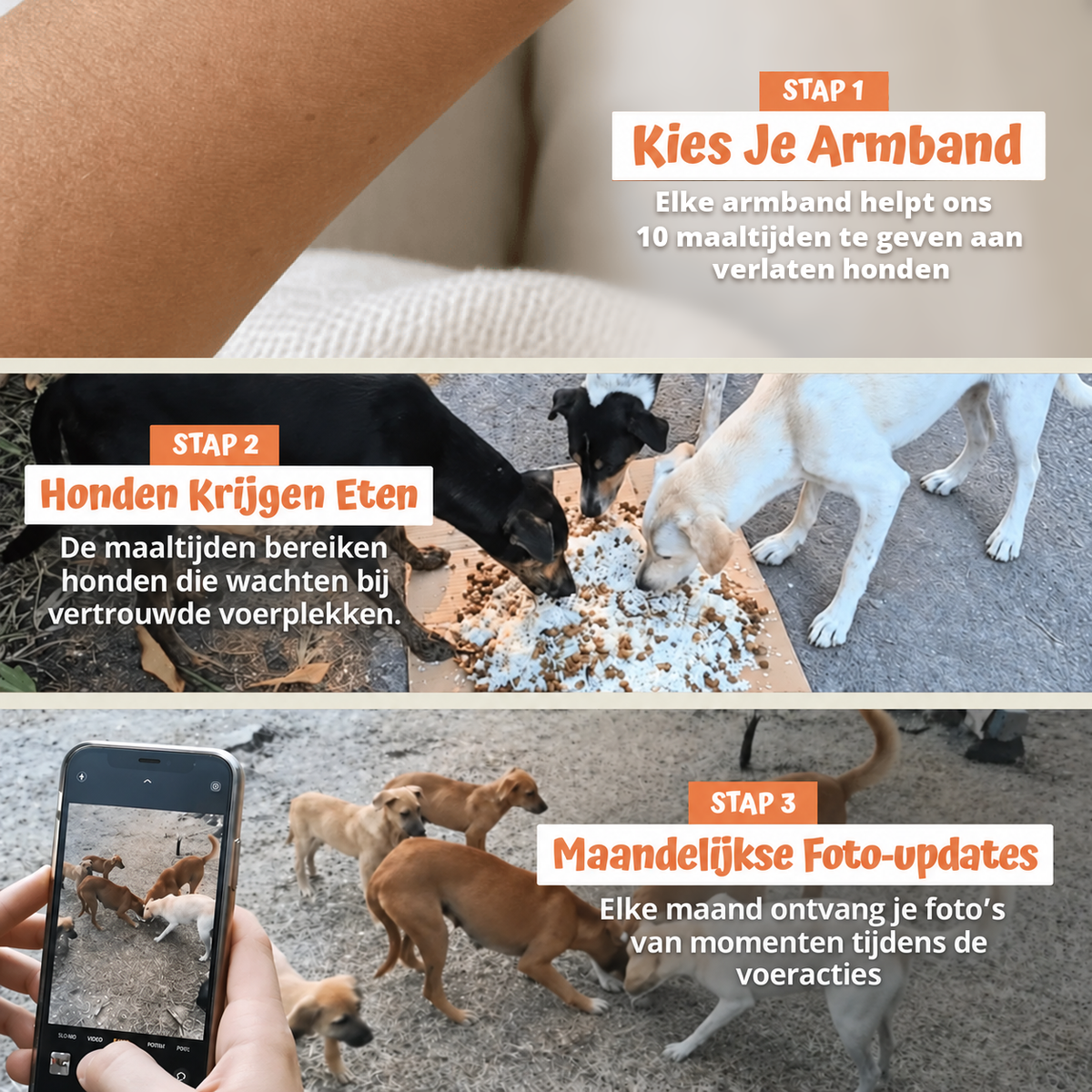 In drie stappen
