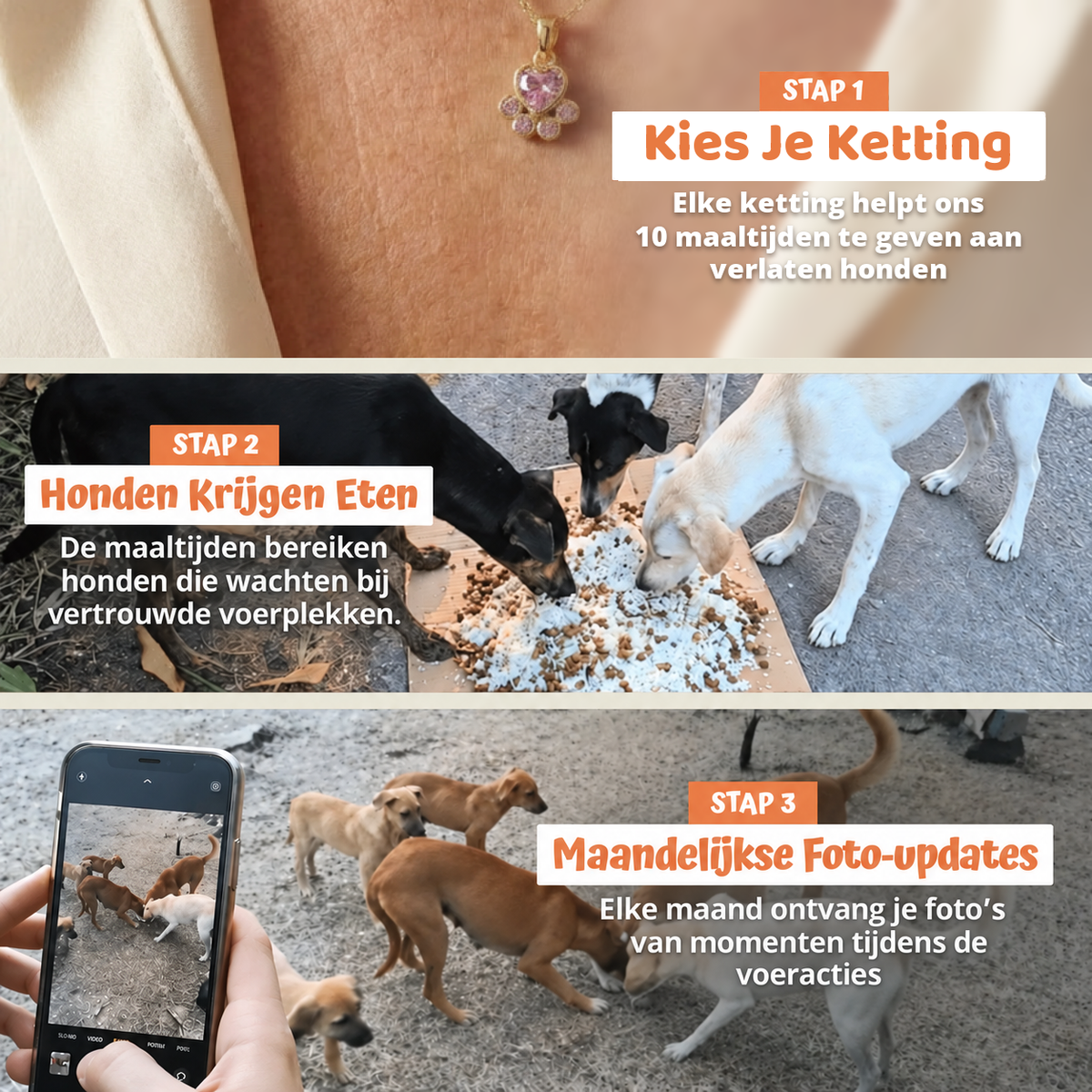 In drie stappen