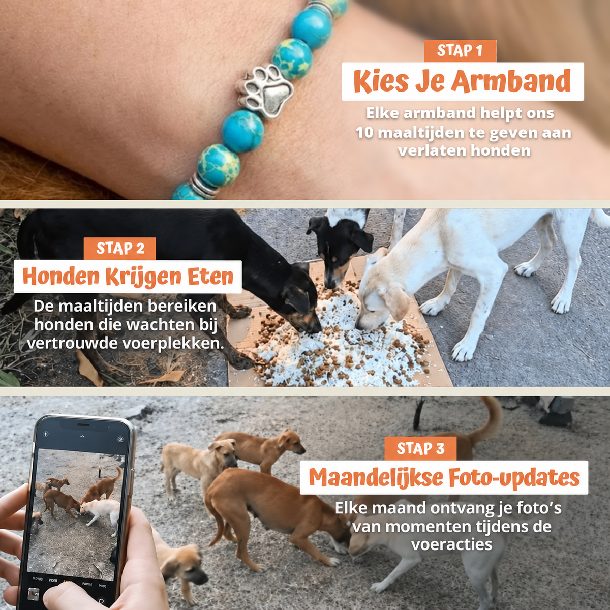 In drie stappen