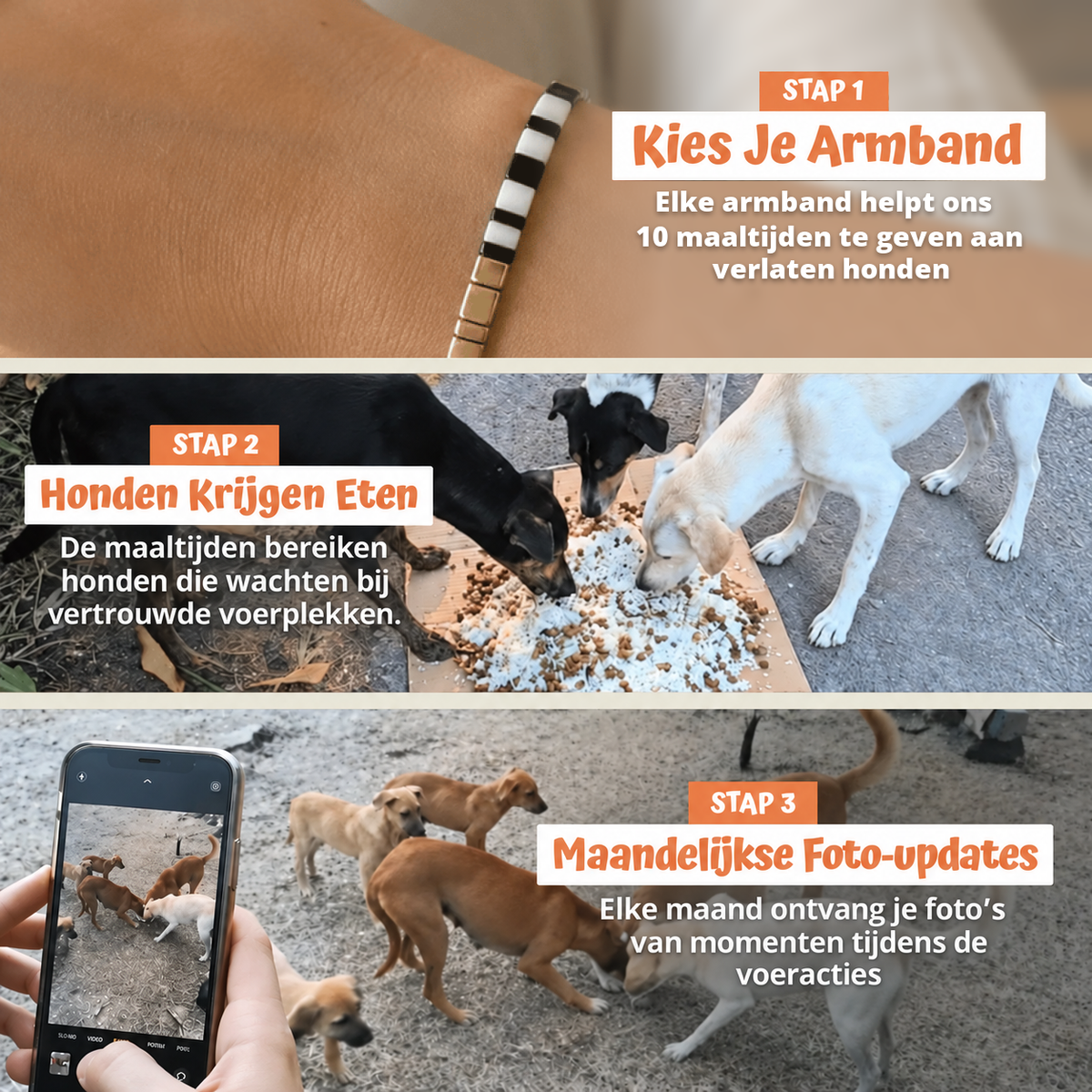 In drie stappen