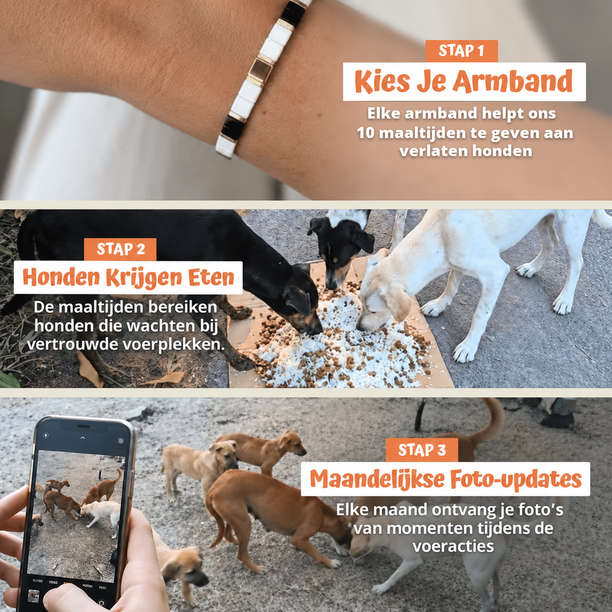In drie stappen
